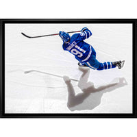 John Tavares Toronto Maple Leafs Shooting - Framed Canvas - 22" x 31"-Premium canvas print with gallery-wrapped edges