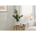 Monarch Specialties 20" Artificial Indoor ZZ Plant - Table - Grey Cement Pot-32 real touch, adjustable, green leaves create a lifelike appearance