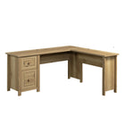 Sauder - La Collection Hillmont Farm Bureau en L - Finition Timber Oak-Plateau durable de 1 po d'épaisseur pour une surface de travail robuste et fiable