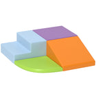 Qaba - Ensemble de jeu en mousse souple pour grimper, ramper - couleur claire - ensemble de 4-Le jouet peut aider à pratiquer l’escalade, le rampement, la glissade, ce qui favorise le développement de la motricité globale 