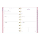 Cambridge Cherrywood Lane 2026-27 Weekly/Monthly Planner - 8½" x 6" - Peony Lace - Bilingual-Page size: 8-1/2" H x 5-1/2" W