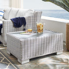 Modway - Conway 32 po Terrasse extérieure Rotin en osier Table basse - Gris clair-Rotin synthétique gris clair