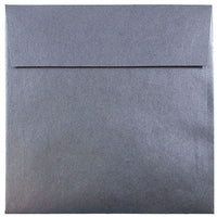 JAM Paper 6.5" x 6.5" Square Metallic Invitation Envelopes - Stardream Anthracite Black - 25 Pack-Colour: Stardream Anthracite