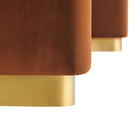 Modway - Koda Performance Velvet Ottoman de la cascade - Rouille en laiton-9