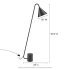 Modway - Ayla Base en marbre Lampe sur pied, Noir-Base en marbre