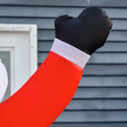 HOMCOM - Décoration gonflable de Noël de 8ft avec Père Noël disant Bonjour pour extérieur - Rouge-Couleurs : blanc, rouge, noir 