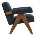 Modway Lyra Fabric Armchair - Azure Fabric - Set of 2-Dense Foam Padding