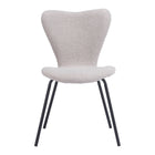 Zuo Thibideaux Dining Chair - Light Grey - Set of 2-Stackable for space saving storage