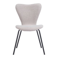 Zuo Thibideaux Dining Chair - Light Grey - Set of 2-Stackable for space saving storage