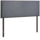 Modway Region Nailhead Upholstered Queen Headboard - Smoke-Contemporary headboard