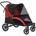 PawHut Foldable Pet Stroller for Dogs - Black-Large size for dogs up to 66 lbs. (30 kg) and 26.8"(68 cm) long 