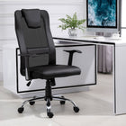 Vinsetto - Chaise d’ordinateur en maille à haut dossier avec accoudoirs - noir-Réglage de la hauteur par commande pneumatique