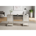 Whalen 60" Roca Double Pedestal Desk-Features 2 storage drawers and 2 file drawers
