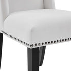 Modway Baron Fabric Dining Chair - White-8