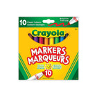 Crayola Broad Line Markers, 10 Count-Features 10 Broad Line Markers in classic colours that are perfect for the classroom