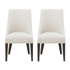 Manhattan Comfort Beever 22" Modern Chenille Upholstered Dining Chair - Cream - Set of 2-Modern Dining Chair with Backrest Perfect for Dining Room Use. Set of 2