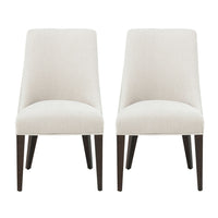 Manhattan Comfort Beever 22" Modern Chenille Upholstered Dining Chair - Cream - Set of 2-Modern Dining Chair with Backrest Perfect for Dining Room Use. Set of 2