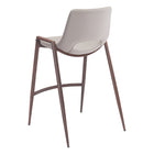 Zuo Desi Counter Stool - Beige/Walnut - Set of 2-6