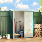 Outsunny Outdoor Storage Shed with Single Door - 5' x 3' - Green-Steel structure and galvanized finish are robust and anti-rust for reliable daily use 