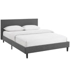 Modway Anya Fabric Full Bed - Grey-Upholstered In Polyester Fabric