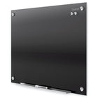Quartet - Tableau en verre magnetique effaçable à sec Infinity, noir - 24 po l x 18 po L-La qualite magnetique permet de suspendre en toute securite des papiers à la surface du verre
