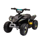 Aosom Toddlers 6V Battery Powered Ride-on ATV - Black-Realistic design elements 