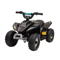 Aosom Toddlers 6V Battery Powered Ride-on ATV - Black-Realistic design elements 