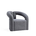 Manhattan Comfort - Darian fauteuil d’appoint moderne en bouclé 32,68" gris - lot de 2-10