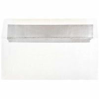 JAM Paper Enveloppes d'invitation doublées d'aluminium - 3,78 x 8,18 po - Blanc avec feuille d'argent - paquet de 50-Couleur : blanc avec doublure en feuille d'argent, La feuille donne à l’enveloppe une brillance naturelle