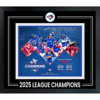 Toronto Blue Jays with Pin 2025 American League Champions Collage - Framed Print - 17" x 15"-Premium 8x10 framed