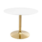 Modway Verne 40" Dining Table - Gold White-Modern Dining Table