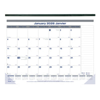 Blueline 2026 Net Zero Carbon Monthly Desk Pad Calendar - 22" x 17" - Bilingual-12-Month: January 2026 to December 2026
