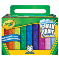 Crayola 36-Piece Washable Sidewalk Chalk-Crayola's special anti-roll shape prevents the chalk from rolling down driveways or other inclined surfaces