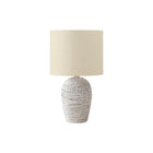 Monarch Specialties 17" H Transitional Table Lamp - White Rattan / Beige Shade-Refresh your home with this stylish 17"h table lamp featuring a white rattan base and a chic beige fabric shade, perfect for creating a warm and inviting ambiance in your living room, bedroom, or home office