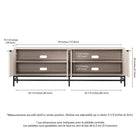 Hudson&Canal - Meuble TV Campello pour téléviseurs jusqu'à 78" - Blanc aulne-Dimensions du produit : 15,5" L x 70" l x 24" H