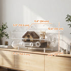 PawHut Hamster Cage Full Transparent Viewing for Dwarf Hamster-This large hamster cage comes with all essential accessories, including a house, wheel, and bowl
