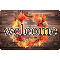 Ashley Productions The Original Fun Mat Welcome Mat - 15.5" x 23.5" - Fall Wreath Welcome-Measurement & Design: The Fall Wreath Welcome Mat measures 15.5" x 23.5".