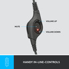Logitech USB Headset H390-In-line volume and mute controls