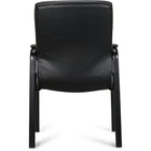 Staples - Fauteuil d'invité en cuir contrecollé, noir-Assemblage requis