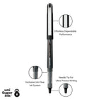 uni-ball Vision Needle Rollerball Pens – 0.5mm – Black – 12 Pack-Black/Gray