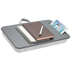 LapGear Sidekick Lap Desk - Grey Herringbone-Improved air-flow: Smooth, flat surface allows for proper laptop ventilation, as recommended by laptop manufacturers
