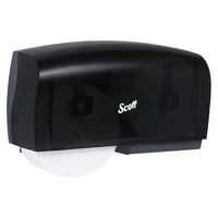 Distributrice de papier hygiénique en rouleau géant double sans mandrin à grande capacité de Scott Essential (09608) - Noire-Distributrice de papier hygiénique en rouleau géant sans mandrin