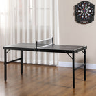 Soozier Mini Folding Table Tennis Table with Aluminium Frame-With lock and handle for convenient transport