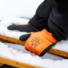SHOWA WaterResistant Breathable Insulated Full Foam Natural Rubber Glove - Acrylic/Nylon Liner - Black/Orange - Medium -Protects hands at temperatures down to -30 degrees Celsius for short or intermittent contact