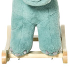 Qaba - Cheval à bascule en peluche sur rockers en bois - vert-Hauteur du siège : 14,2 po (36 cm) 