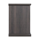 Manhattan Comfort Franklin 60" Modern Fireplace - Black and Brown - Set of 2-15" L x 60" W x 22" H