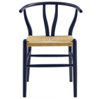 Modway Amish 32" Wood Dining Accent Chair - Midnight Blue-8