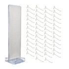 Azar Studio Base Pegboard Floor Stand - 60" x 17" - White-Includes a T-strip sign holder that can be attached to the top of the pegboard display