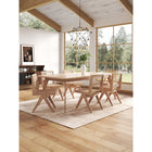 Manhattan Comfort Hamlet 17.64" Industry Chic Dining Chair - Nature - Set of 2-Fine Natural Cane Made from Authentic Wooden Rattan