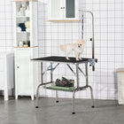 PawHut 35.4" L Dog Grooming Table with 8-39" Height Adjustable Arm-39.4" H (20-100 cm) 
